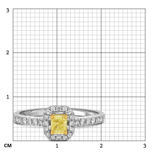 Помолвочное кольцо из белого золота с бриллиантами (054660)