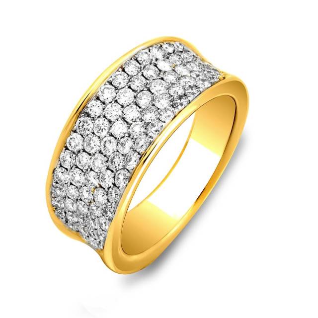 Кольцо из жёлтого золота с бриллиантами (023340)