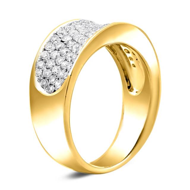 Кольцо из жёлтого золота с бриллиантами (023340)