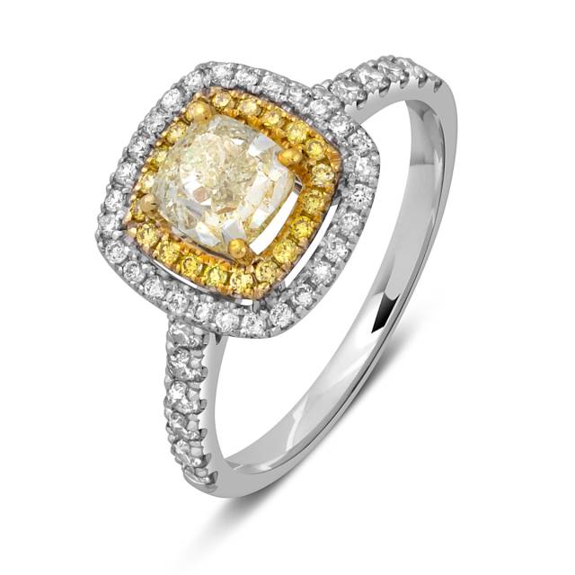 Помолвочное кольцо из белого золота с бриллиантами (052014)