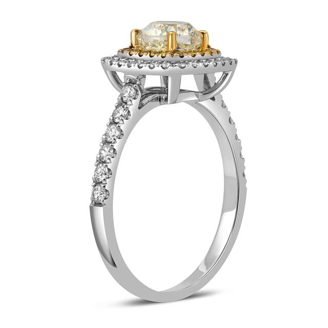 Помолвочное кольцо из белого золота с бриллиантами (052014)