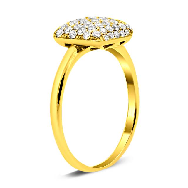 Кольцо из жёлтого золота с бриллиантами (012655)