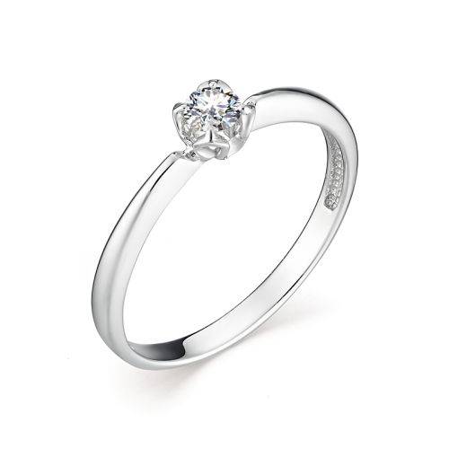 Помолвочное кольцо из белого золота с бриллиантом (031390)