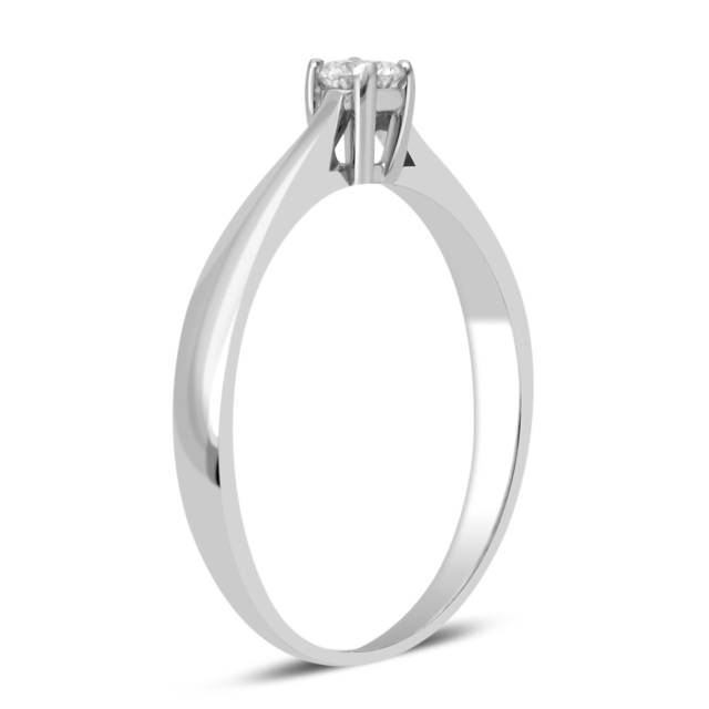 Помолвочное кольцо из белого золота с бриллиантом (032701)