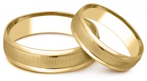Обручальное кольцо из желтого золота 16.5