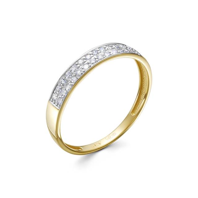 Кольцо из жёлтого золота с бриллиантами (054751)