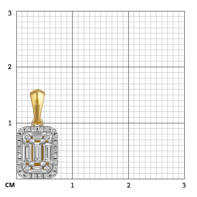 Кулон из жёлтого золота с бриллиантами (061570)
