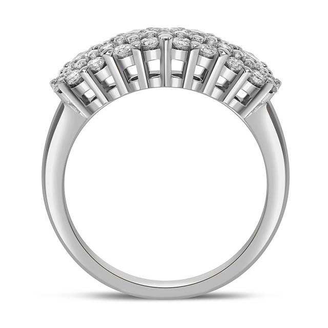 Кольцо из белого золота с бриллиантами (052360)