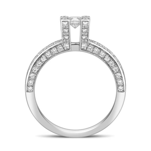 Помолвочное кольцо из белого золота с бриллиантами (044300)