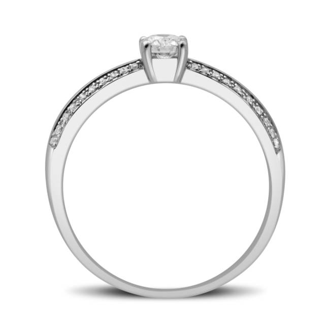 Помолвочное кольцо из белого золота с бриллиантами (030855)