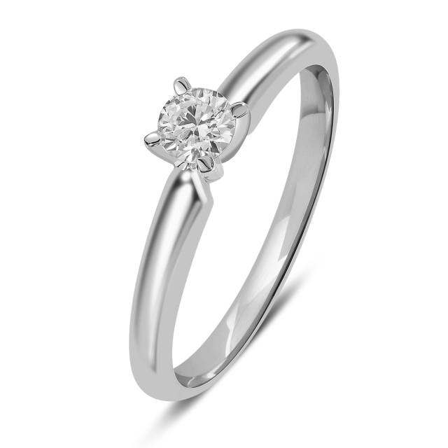 Помолвочное кольцо из белого золота с бриллиантом (038016)