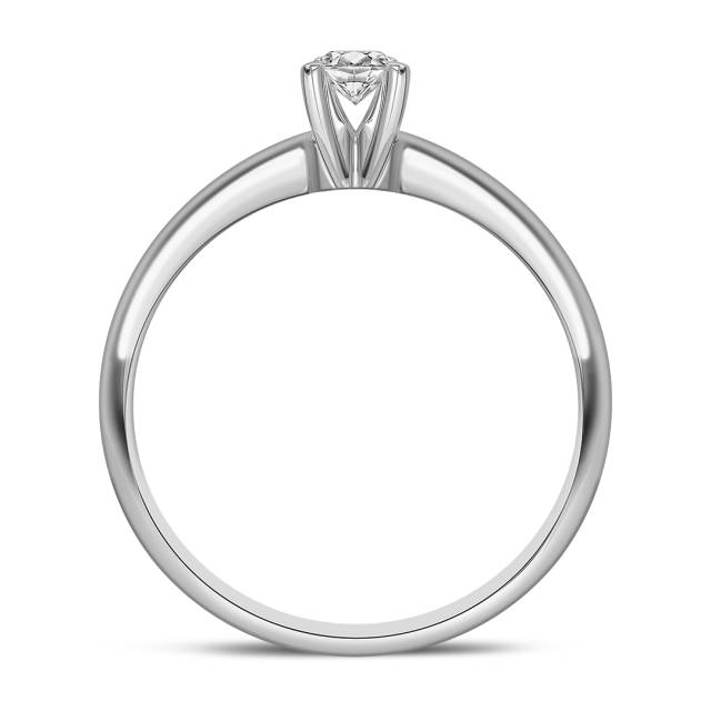 Помолвочное кольцо из белого золота с бриллиантом (038016)