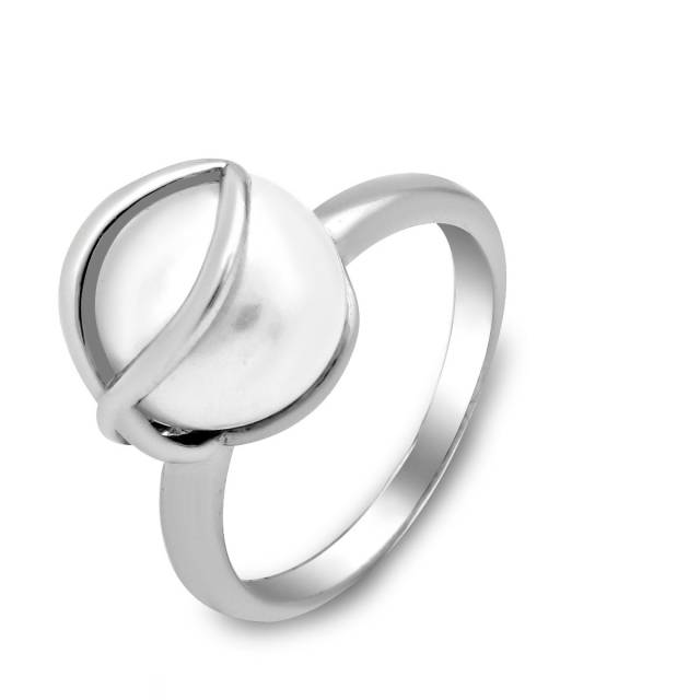 Кольцо из белого золота с жечугом (022285)