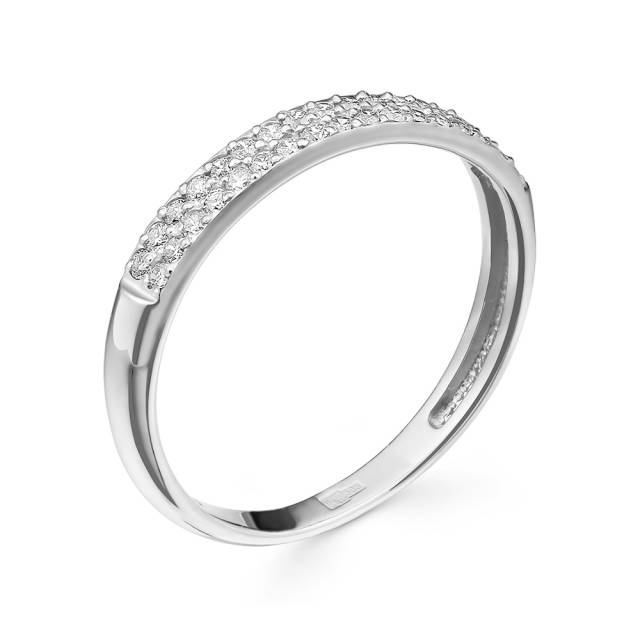 Кольцо из белого золота с бриллиантами (056162)