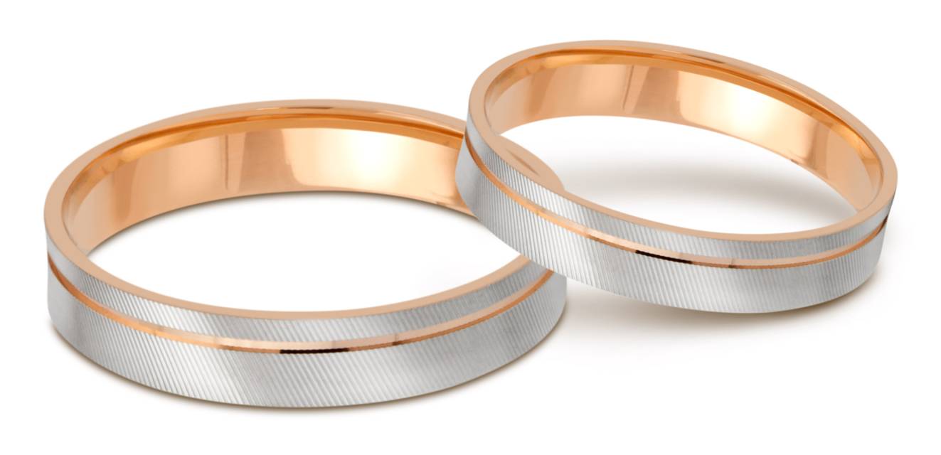 Обручальное кольцо из комбинированного золота (036244)