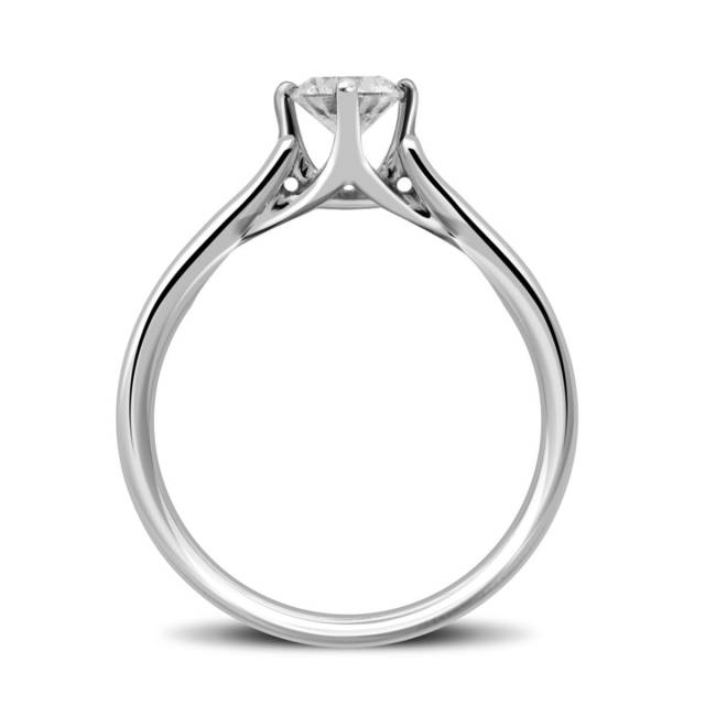 Помолвочное  кольцо из платины с бриллиантом (028699)