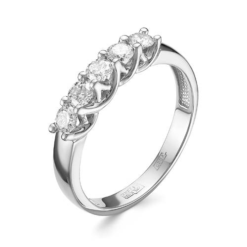 Кольцо из белого золота с бриллиантами (043049)