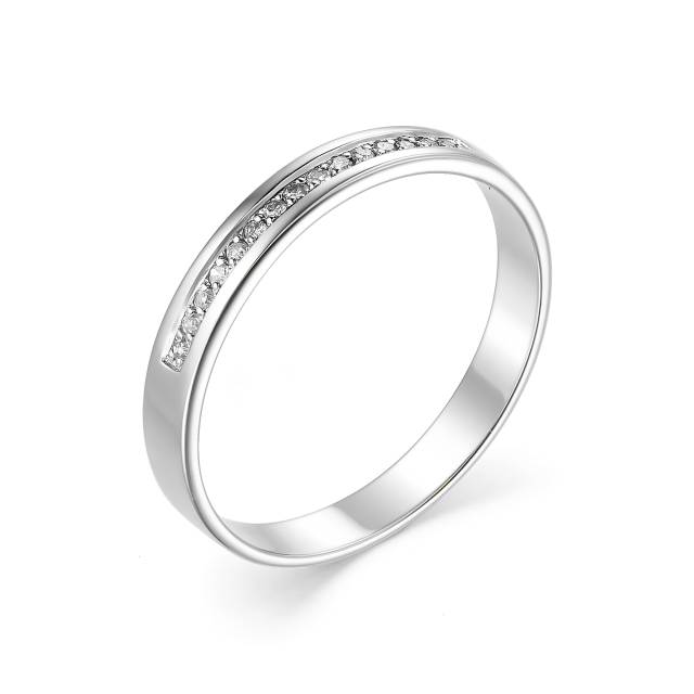 Обручальное кольцо из белого золота с бриллиантами (038949)
