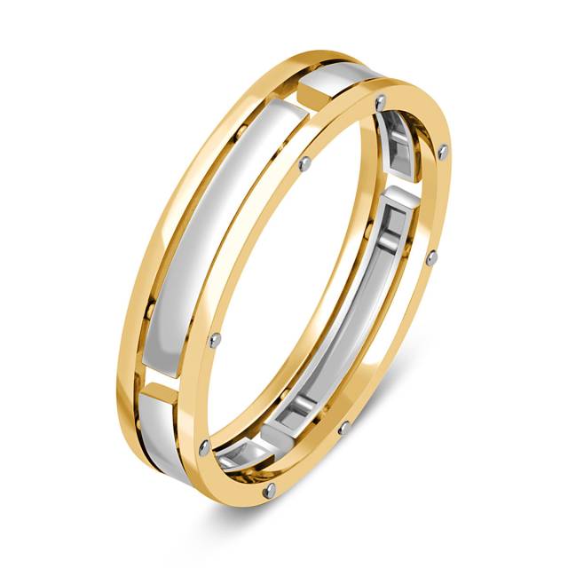 Обручальное кольцо из комбинированного золота (043633)