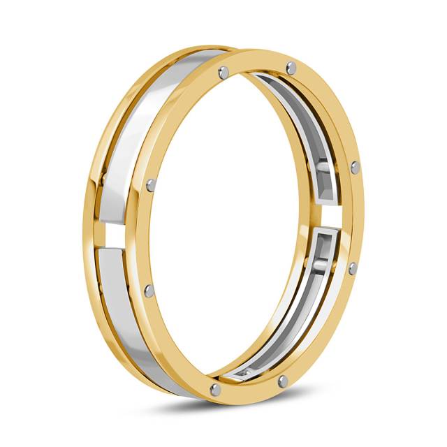 Обручальное кольцо из комбинированного золота (043633)