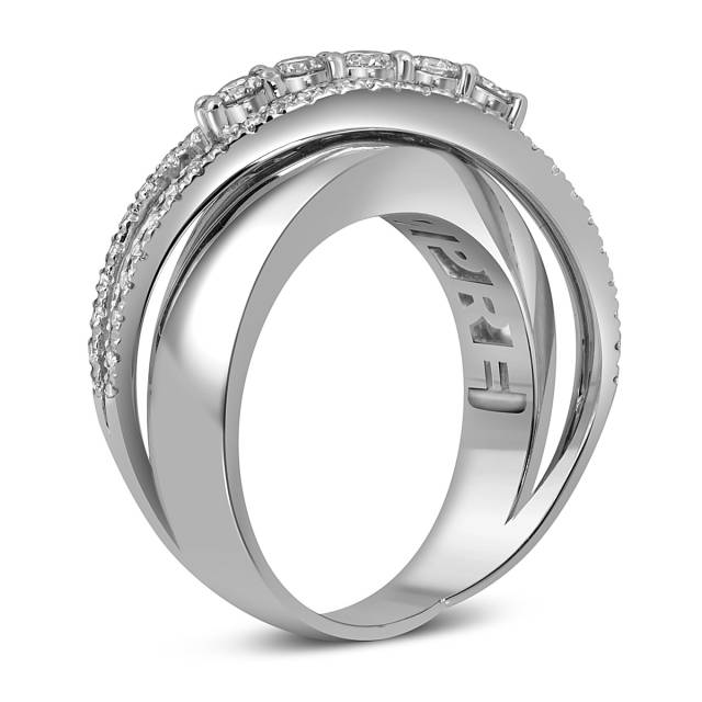 Кольцо из белого золота с бриллиантами (052948)