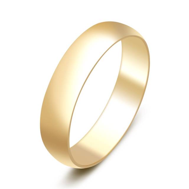 Обручальное кольцо из желтого золота (000404)