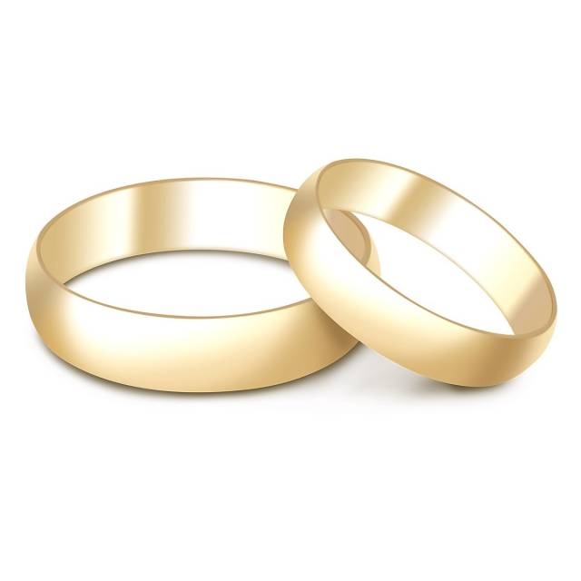 Обручальное кольцо из желтого золота (000404)