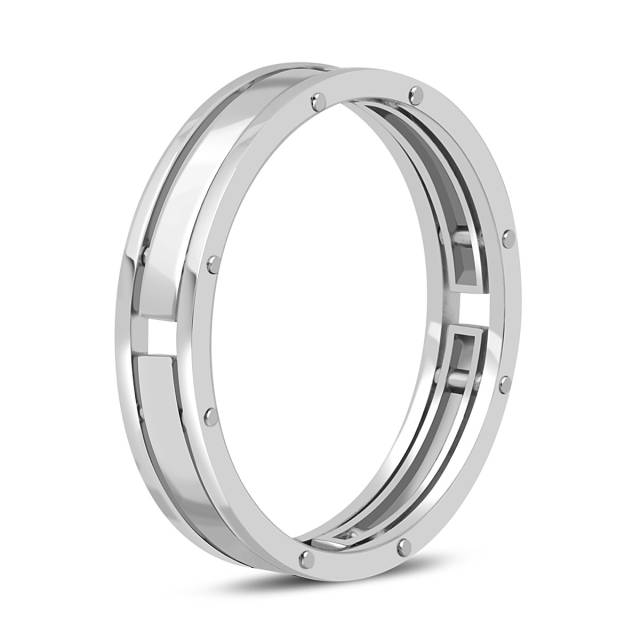 Обручальное кольцо из белого золота (043461)