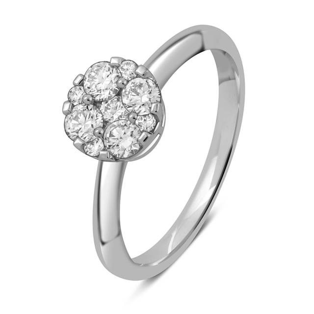 Кольцо из белого золота с бриллиантами "Crivelli" (048960)
