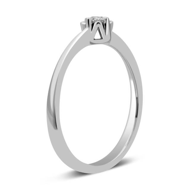 Помолвочное кольцо из белого золота с бриллиантом (029166)