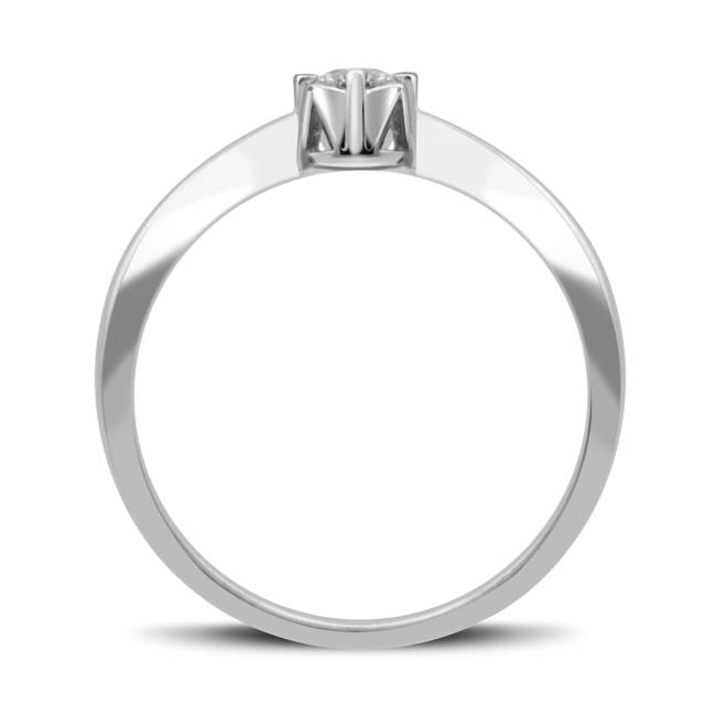Помолвочное кольцо из белого золота с бриллиантом (029166)