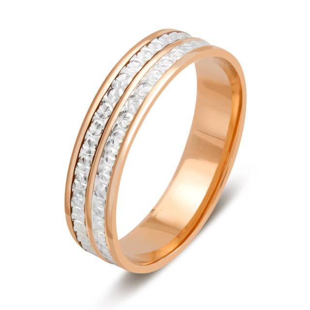 Обручальное кольцо из комбинированного золота (037426)