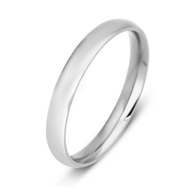 Обручальное кольцо из белого золота (000423)