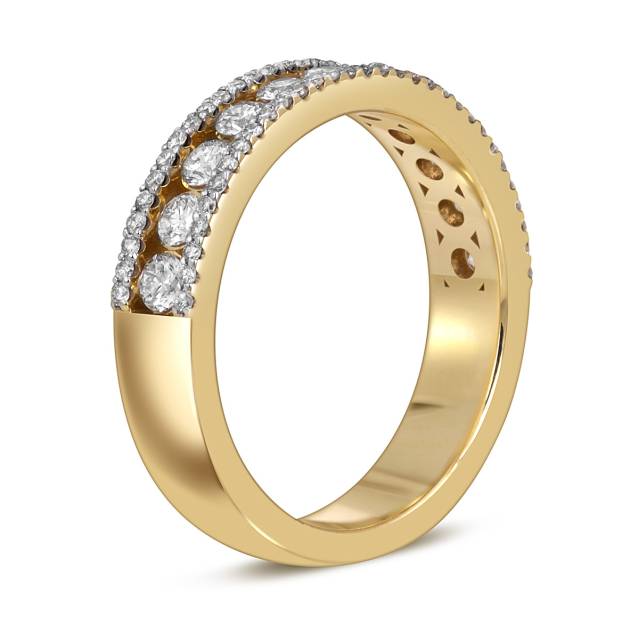 Кольцо из жёлтого золота с бриллиантами (052943)