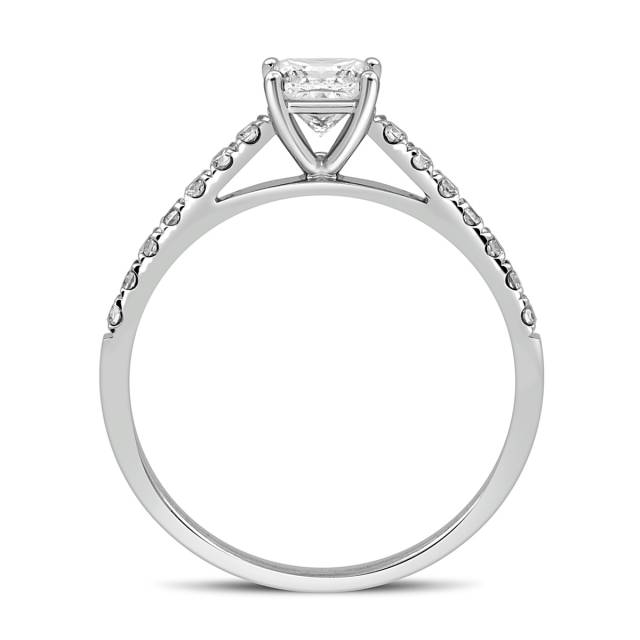 Помолвочное кольцо из белого золота с бриллиантами (049536)