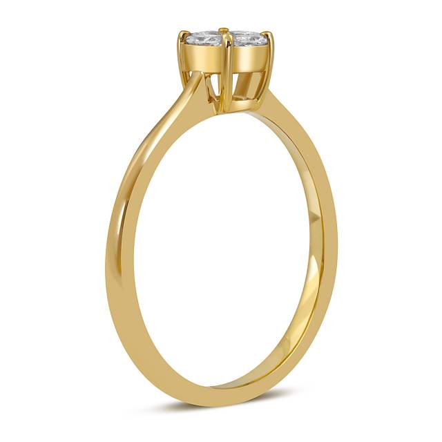 Кольцо из жёлтого золота с бриллиантами (054172)
