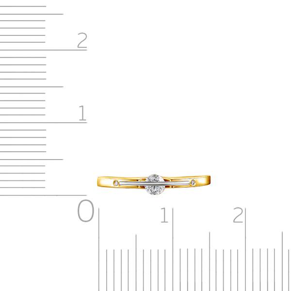 Помолвочное кольцо из жёлтого золота "Танцующий бриллиант" (047776)