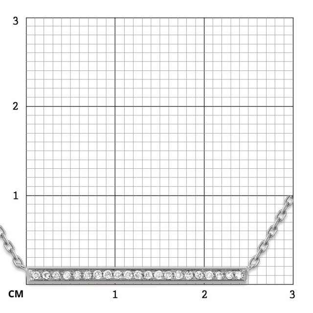 Колье из белого золота с бриллиантами (048477)