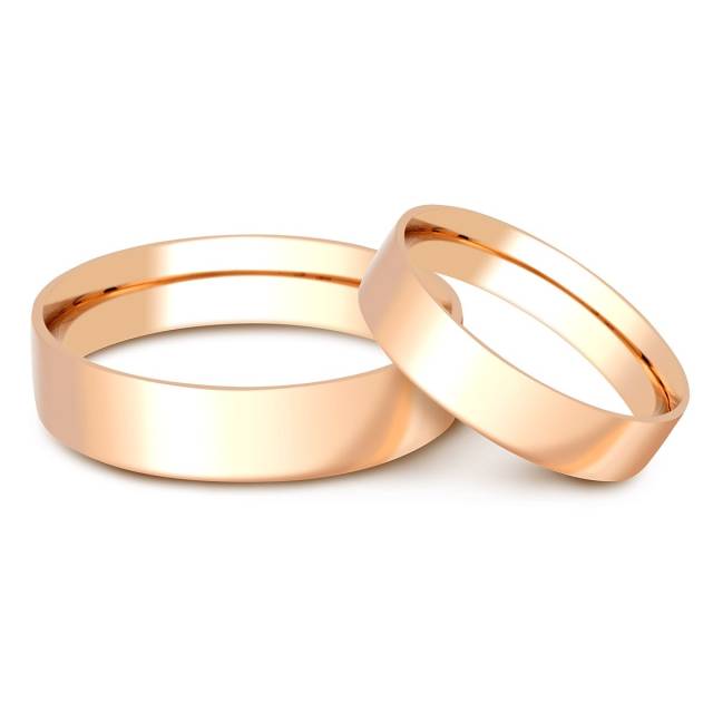 Обручальное кольцо из  красного золота (005388)