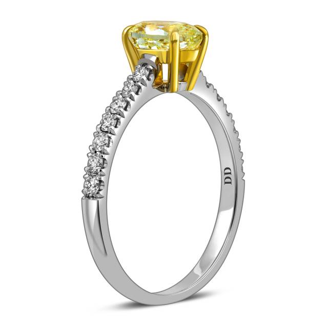 Помолвочное кольцо из белого золота с бриллиантами (062633)