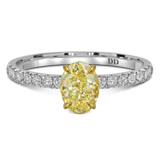 Помолвочное кольцо из белого золота с бриллиантами (062633)