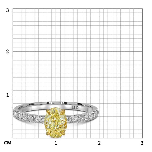 Помолвочное кольцо из белого золота с бриллиантами (062633)