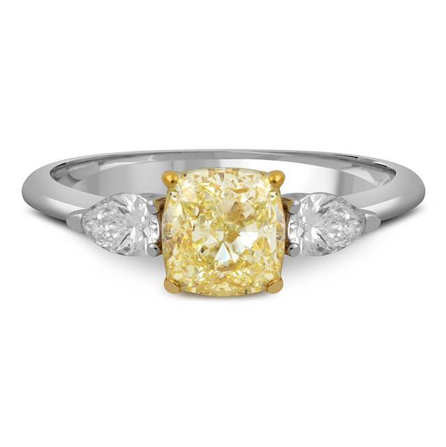 Помолвочное кольцо из белого золота с бриллиантами (051839)