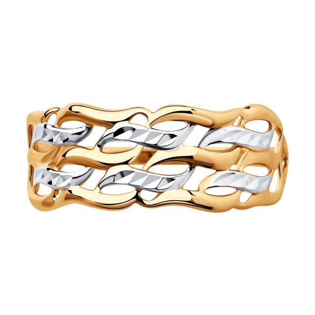 Кольцо из комбинированного золота (045689)