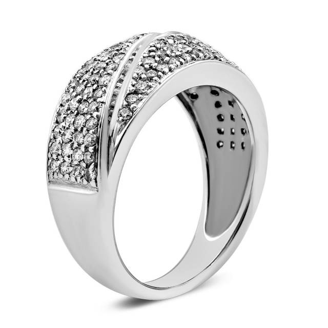 Кольцо из белого золота с бриллиантами (022190)