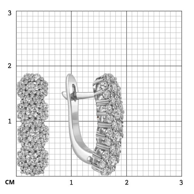 Серьги из белого золота с бриллиантами (051967)