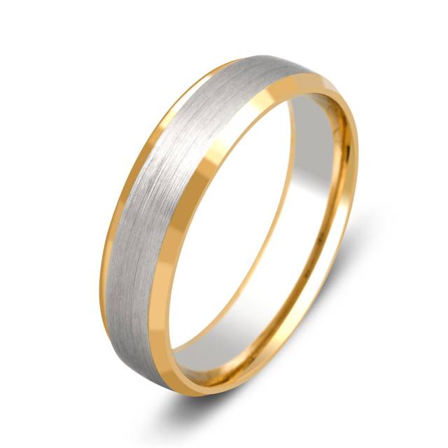 Обручальное кольцо из комбинированного золота (014805)