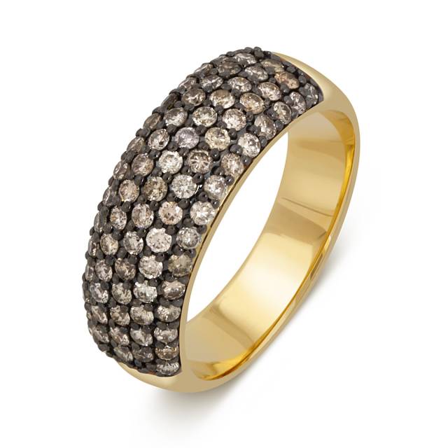Кольцо из жёлтого золота с бриллиантами (046026)