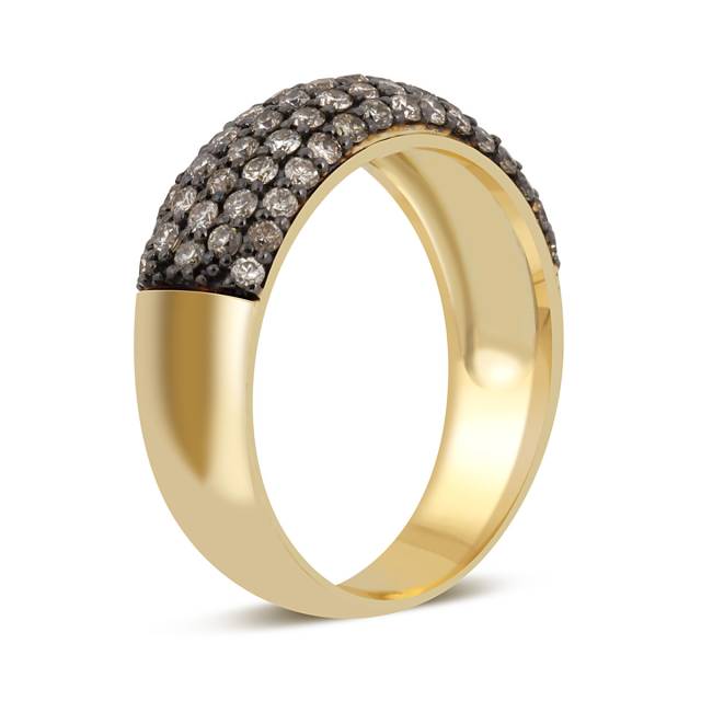 Кольцо из жёлтого золота с бриллиантами (046026)
