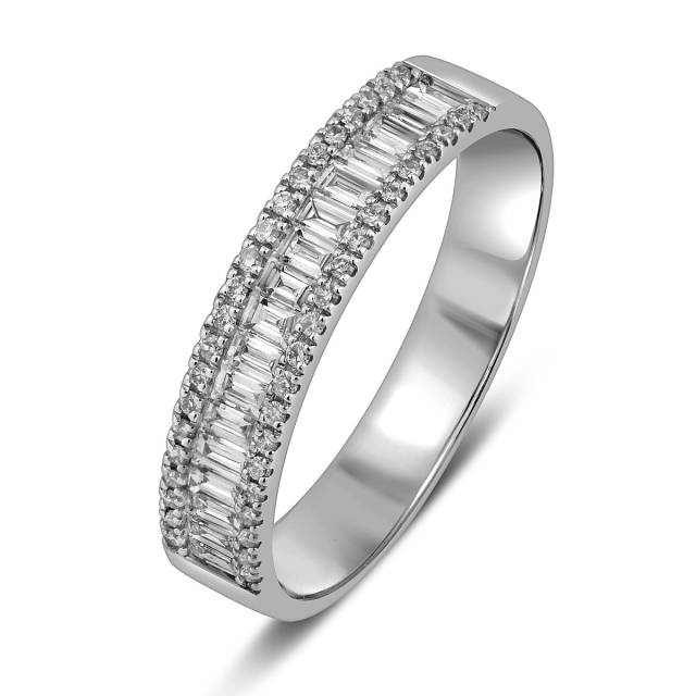 Кольцо из белого золота с бриллиантами (057783)